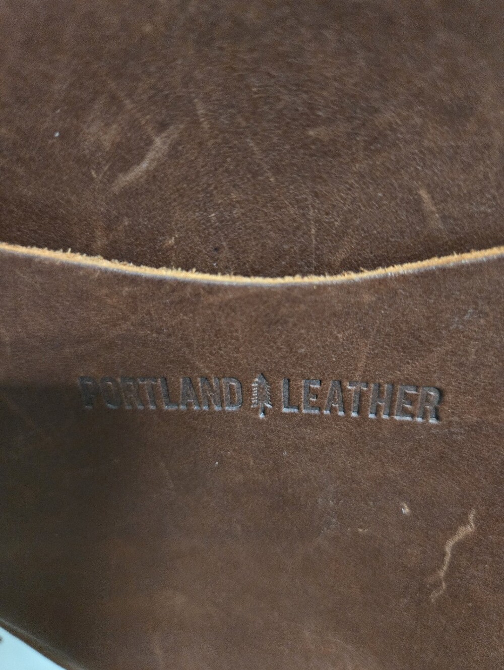 PortlandLeather Round Crossbody Bag - Cognac - Picture 7 of 7